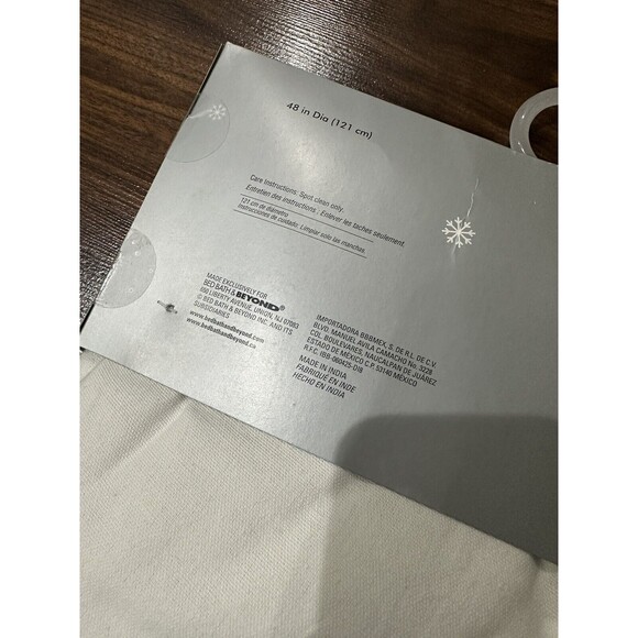 H for Happy Classic Trees Holiday Tree Skirt in White Bed and Bath Beyond NEW - Picture 7 of 9